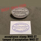 DOME ACCEPTANCE STAMPS FOR WW2 GERMAN HELMET M40 'ET'