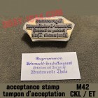 DOME ACCEPTANCE STAMPS FOR WW2 GERMAN HELMET M40 'ET'